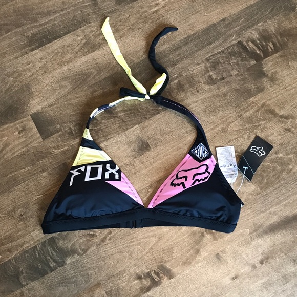 Fox Other - NWT-Fox intake fixed halter top pink black